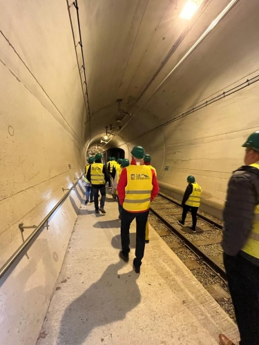 Erzberg Begehung des Tunnel