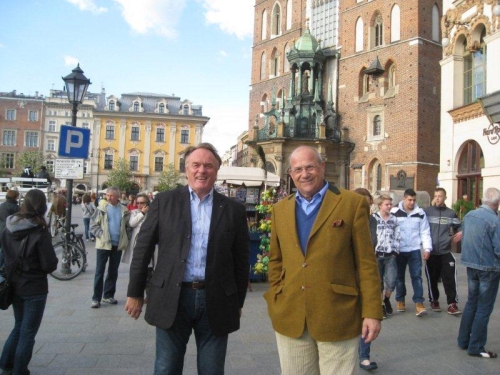 Krakau, Hauptplatz; Heinz Planatscher (RC Hall) und Andreas Bardeau (RC Feldbach)