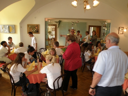 Stärkung im Schloss-Café von Artstetten